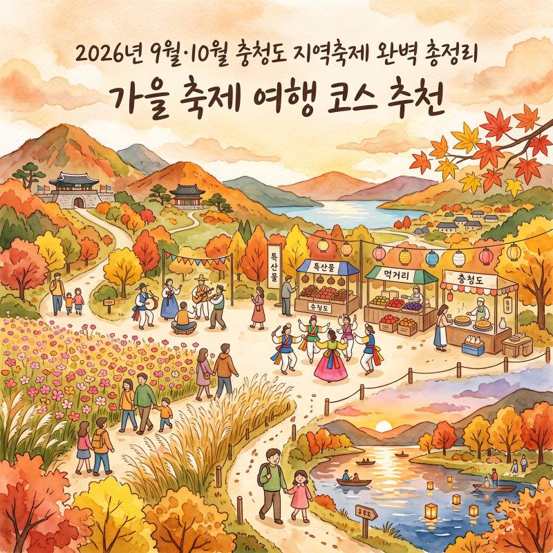 2026년 9월·10월 충청도 지역축제 완벽 총정리 : 가을 축제 여행 코스 추천