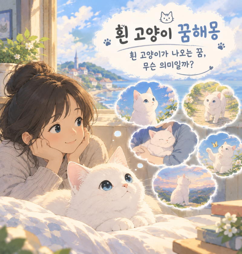 흰 고양이 꿈해몽. . 흰 고양이가 나오는 꿈, 무슨 의미일까?