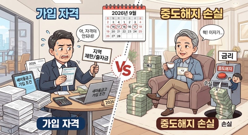 2026년 9월 새마을금고 특판, 최고금리보다 먼저 갈리는 가입 자격과 중도해지 손실