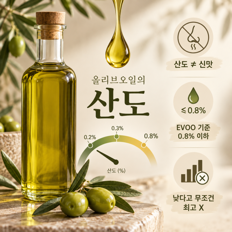 올리브오일 산도란? 낮을수록 무조건 좋은 올리브오일일까