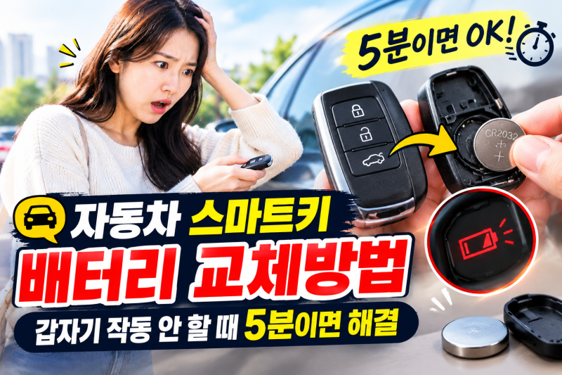 자동차 스마트키 배터리 교체방법, 갑자기 작동 안 할 때 5분이면 해결
