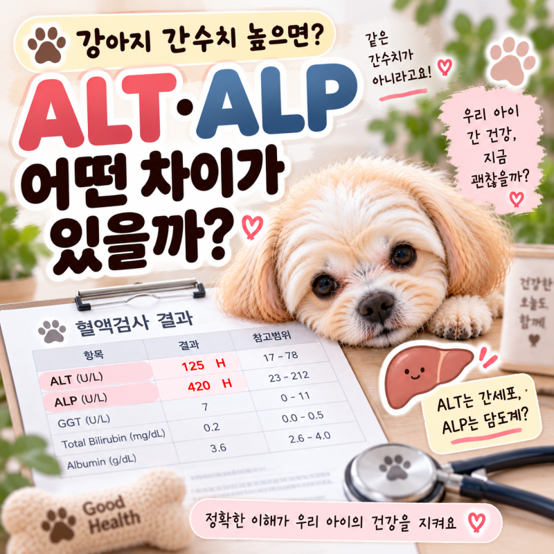 강아지 간수치 높으면? ALT·ALP 어떤 차이가 있을까?