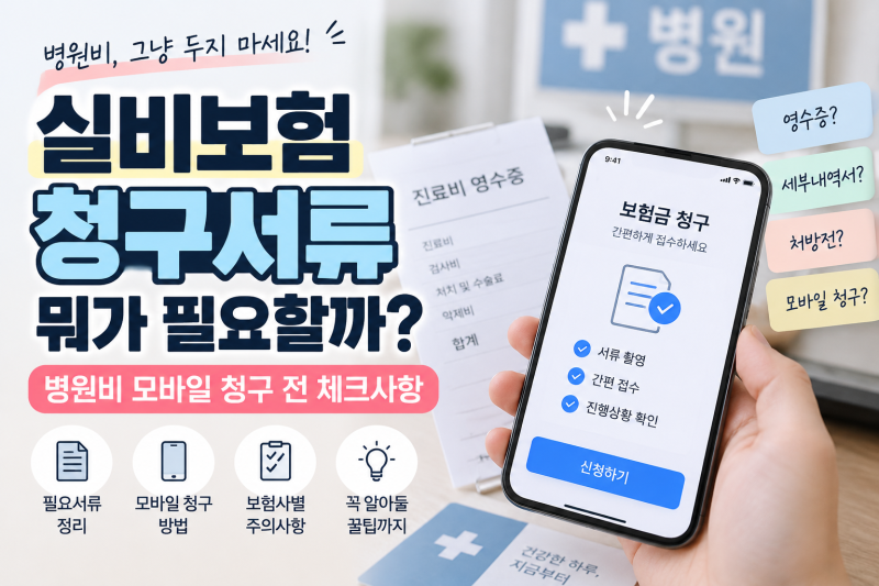 실비보험 청구서류 뭐가 필요할까? 병원비 모바일 청구 전 체크사항