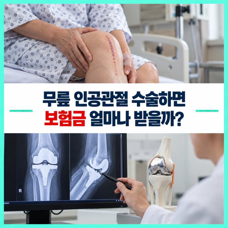무릎 인공관절 수술하면 보험금 얼마나 받을까? 오래된 보험도 확인해야 하는 이유