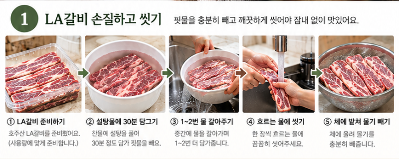 명절 LA갈비 양념 황금비율｜1kg 기준으로 쉽게 재우는 법