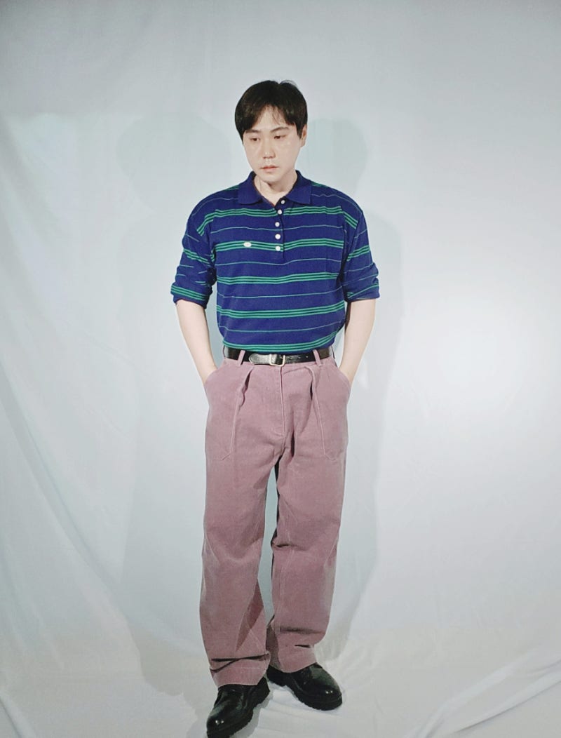 남자 핑크바지 코디 남자 스트라이프 셔츠 코디 남자 더비슈즈로 완성한 30대 남자 오피스룩 ....