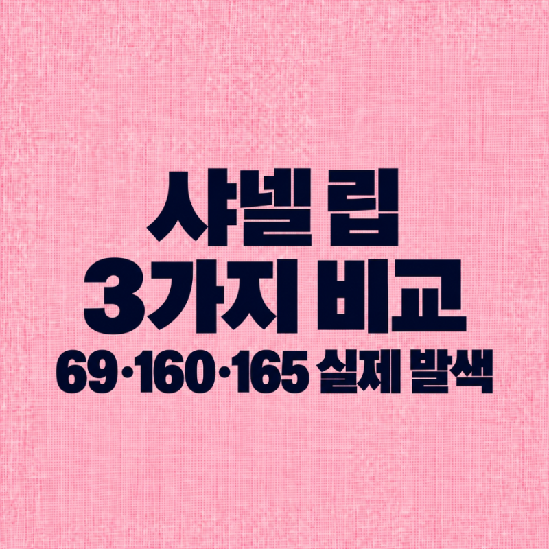샤넬 듀오 69·160, 코코 크러쉬 165｜3색 비슷해 보여도 직접 발라보니 다르네요