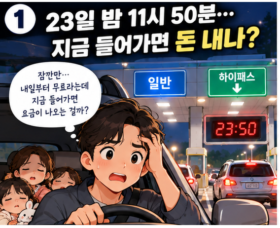 2026 추석 고속도로 통행료 무료23일 밤에 들어가도 공짜일까?전날 진입 · 하이패스 · 마지막 ....