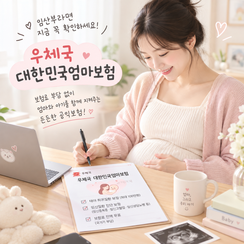 임신 중 무료로 가입 가능한 보험? 우체국 대한민국 엄마보험 특징, 가입 방법 및 주의사항