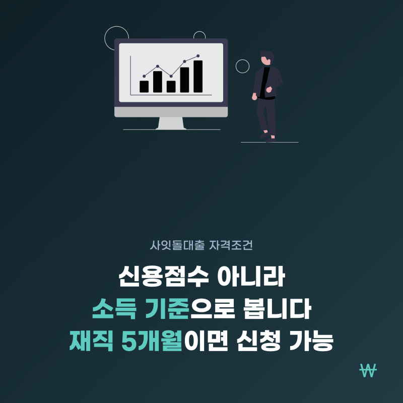사잇돌대출 자격조건, 신용점수 아니라 재직 5개월로 봅니다
