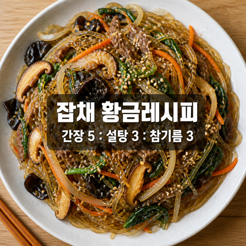 잡채 황금레시피, 양념 비율과 당면 안 불게 만드는 법