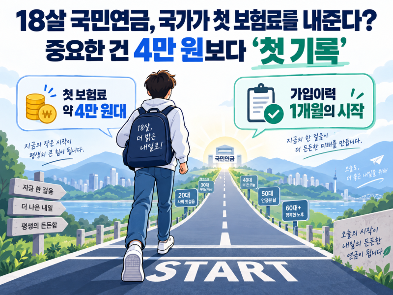 18살 되면 국민연금을 국가가 대신 내준다고? 한 달치 보험료의 진짜 의미