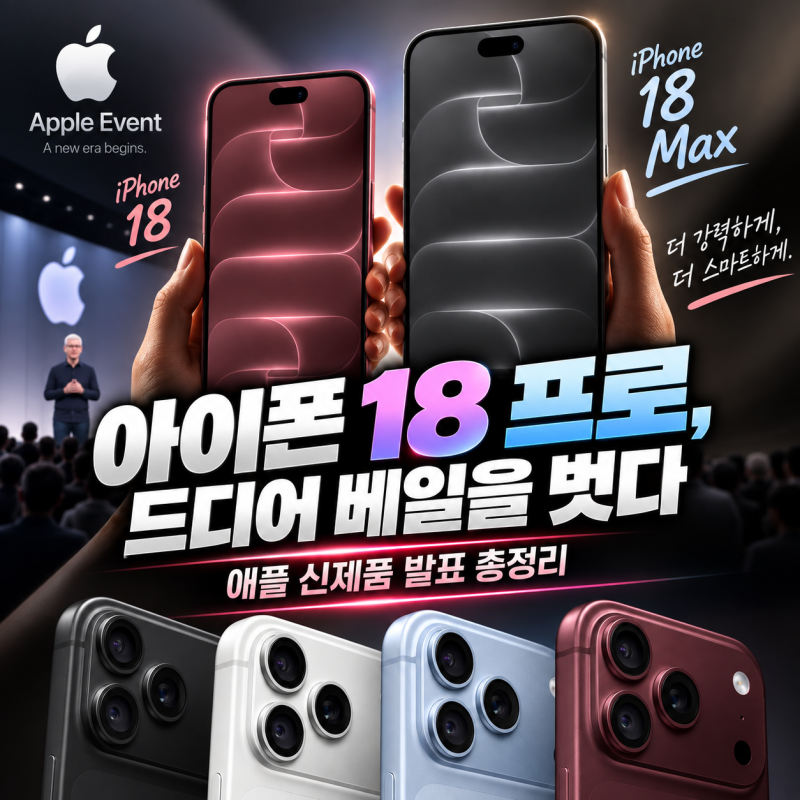 아이폰18 프로, 드디어 베일을 벗다 — 아이폰 18 Pro 색상 4가지, 이번엔 버건디가 주인공