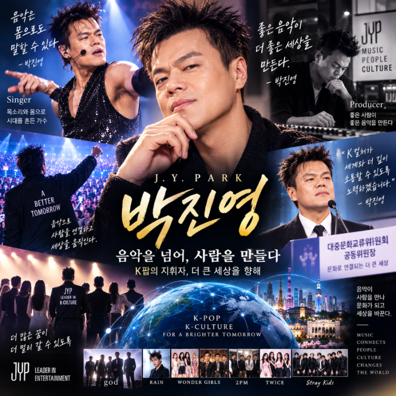 박진영, 목소리와 몸으로 음악을 만들고 K팝의 길을 지휘하다