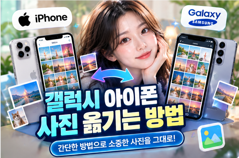 갤럭시 아이폰 사진 옮기는 방법! 사진·동영상 쉽게 이동하기
