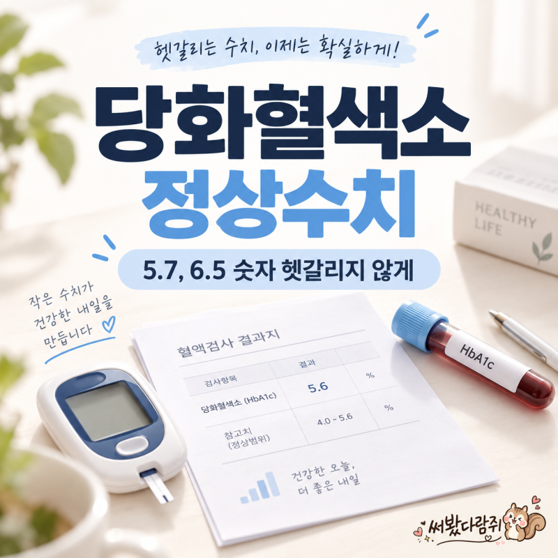 당화혈색소 정상수치 몇까지일까? 5.7·6.5 숫자 헷갈리지 않게 정리