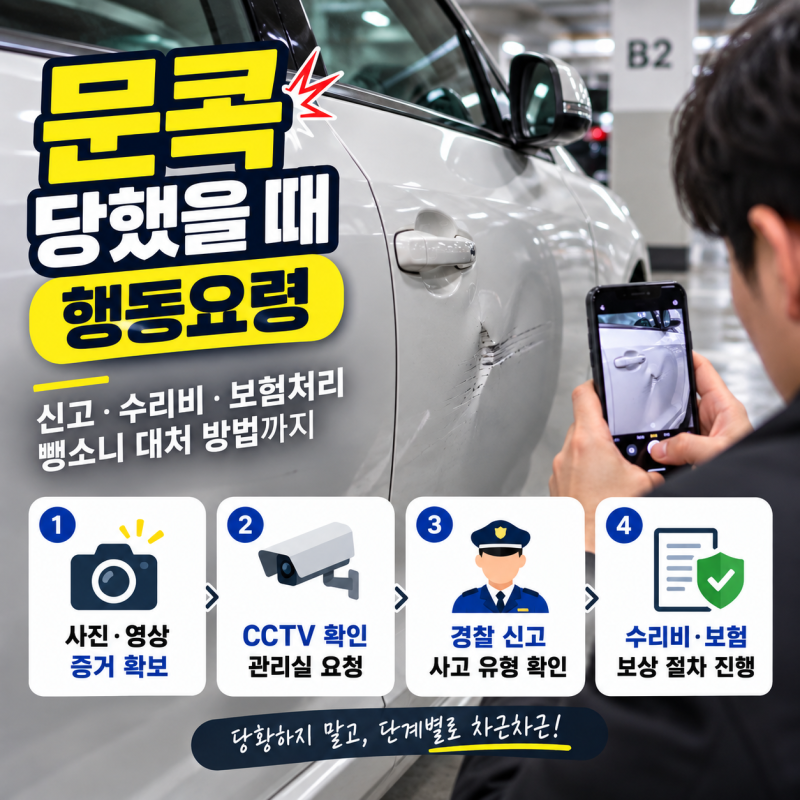문콕 당했을 때 신고부터 수리비·보험처리까지, 뺑소니 대처 방법