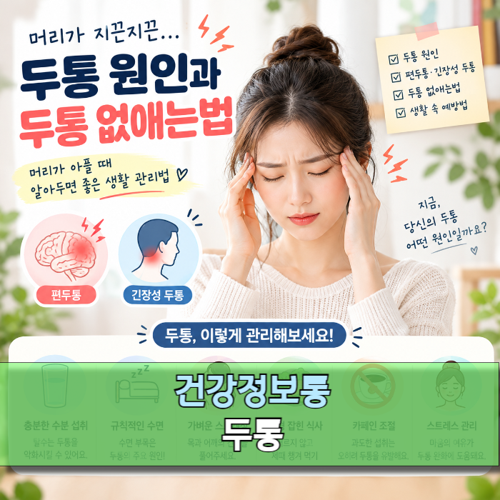 두통 원인과 두통 없애는법, 머리가 아플 때 생활 속 관리 방법