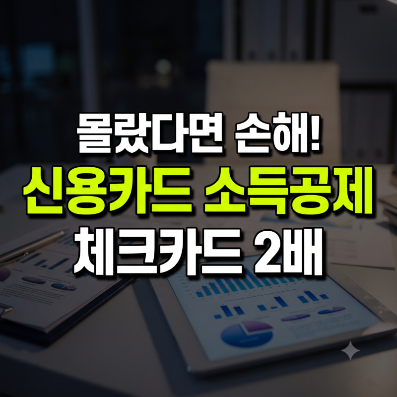 연말정산 신용카드 소득공제 한도 및 체크카드 황금비율 총정리