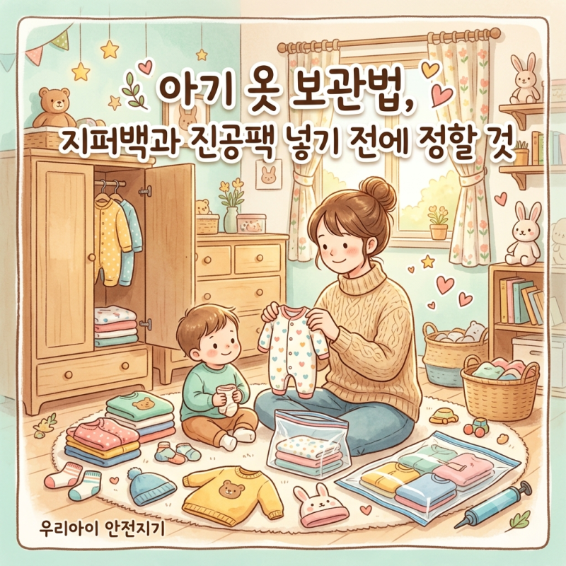 아기 옷 보관법, 지퍼백과 진공팩 넣기 전에 정할 것