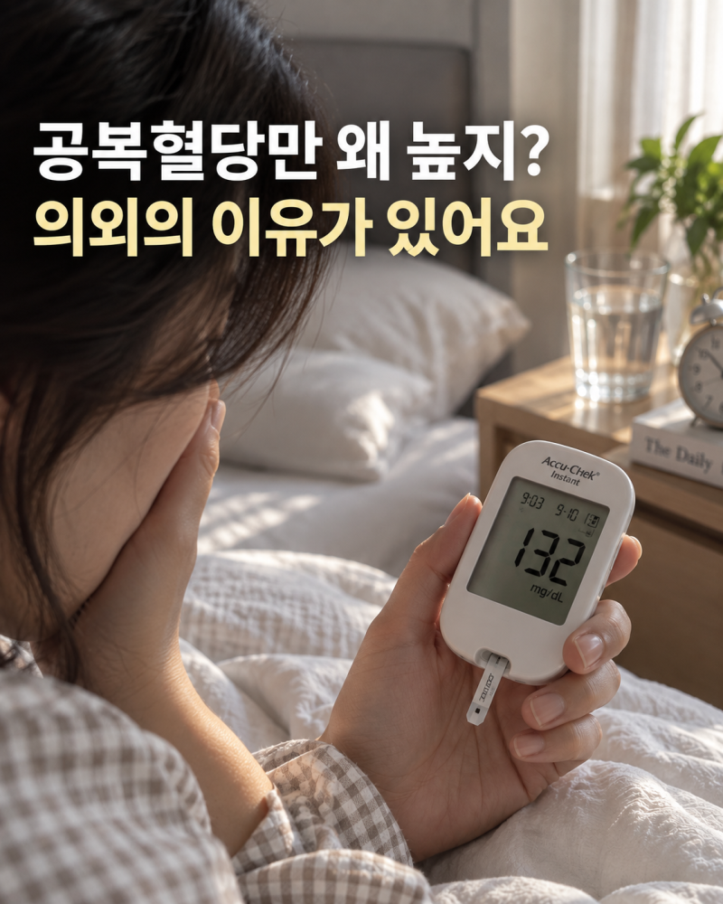 공복혈당 높은 이유와 낮추기, 수치 정상인데 아침에만 높은 이유