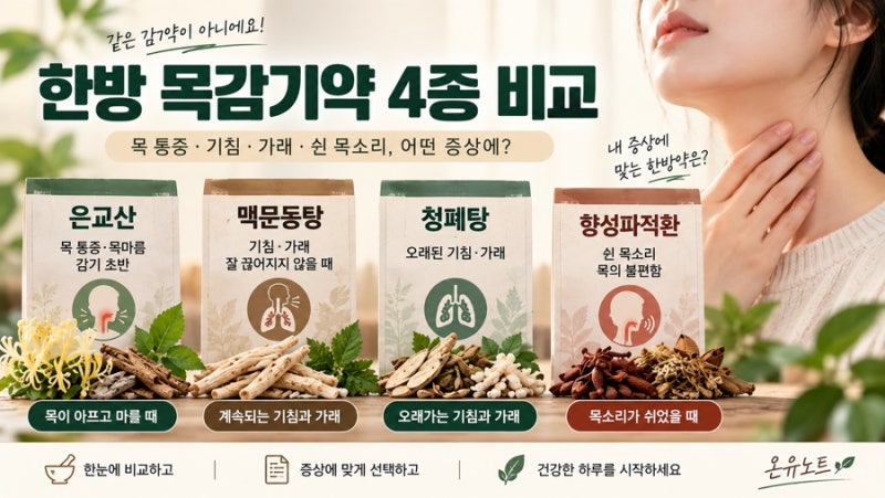 목감기약·기침·가래 한방 감기약 뭐가 다를까? 은교산·맥문동탕·청폐탕·향성파적환 효능 ....