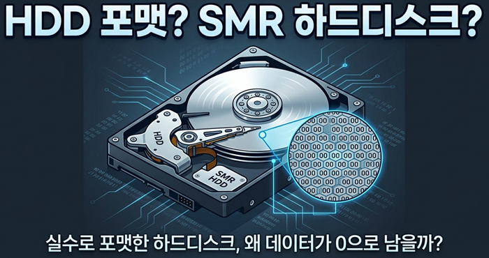 실수로 포맷한 하드디스크, 데이터가 완전히 사라진 이유 (SMR 하드 특징)