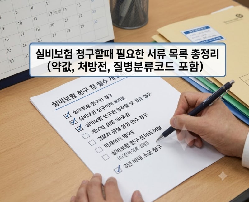 실비보험 청구할때 필요한 서류 목록 총정리 (약값, 처방전, 질병분류코드 포함)