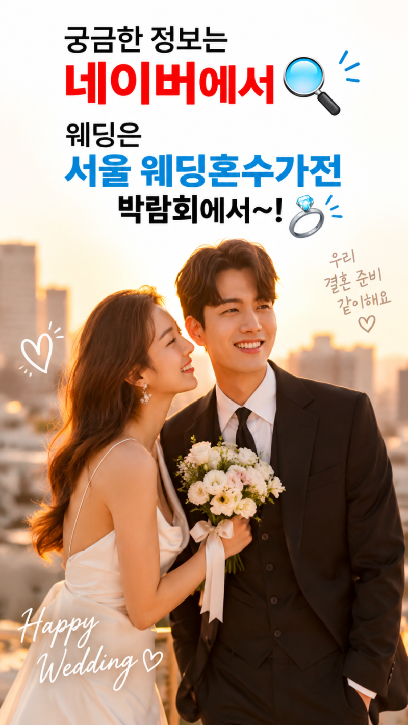모르는 건 네이버에게, 결혼 준비는 웨딩 전문가에게~ㅋㅋ 서울 웨딩혼수가전박람회