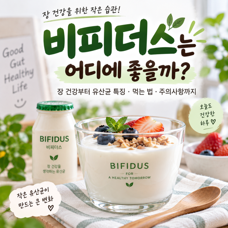 비피더스균은 어디에 좋을까? 장 건강부터 유산균 특징·먹는 법·주의사항까지