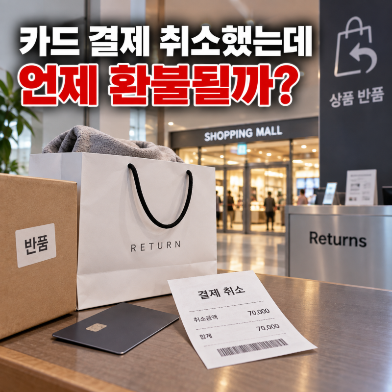 카드 결제 취소했는데 언제 환불될까?｜신용카드·체크카드 기간 차이