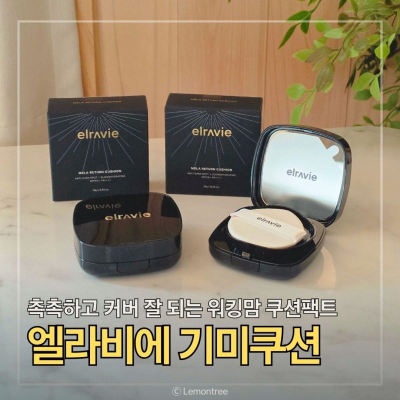 워킹맘 육아맘 쿠션팩트, 환절기에도 무너짐 없는 엘라비에 기미쿠션