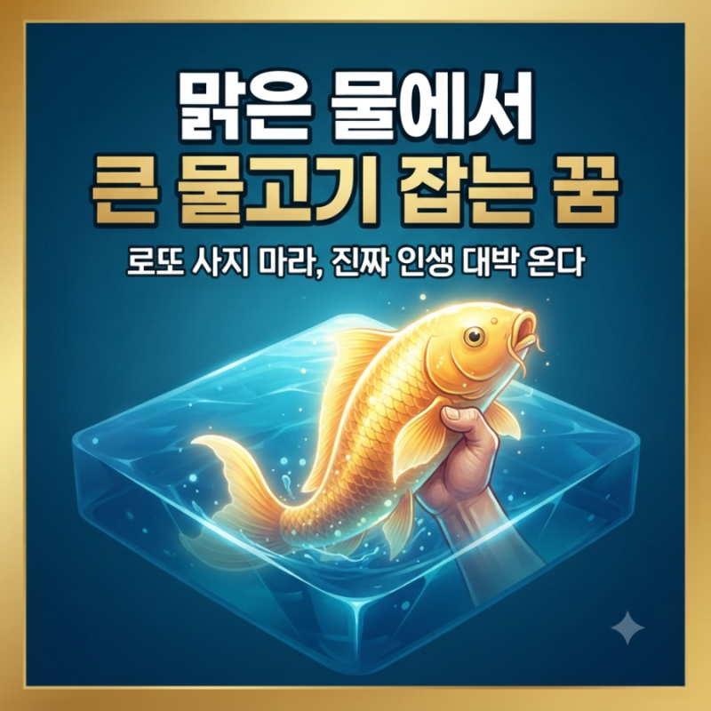 맑은 물에서 큰 물고기 잡는 꿈 해몽: 로또 사지 마라, 진짜 인생이 바뀔 때가 온 거다