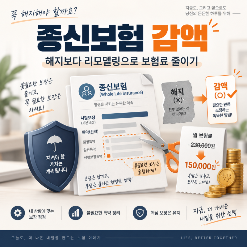 한화생명 (무)슈퍼변액유니버셜통합종신보험 감액 후기(3) 2세대 실손 중지하고 월 보험료 98,....