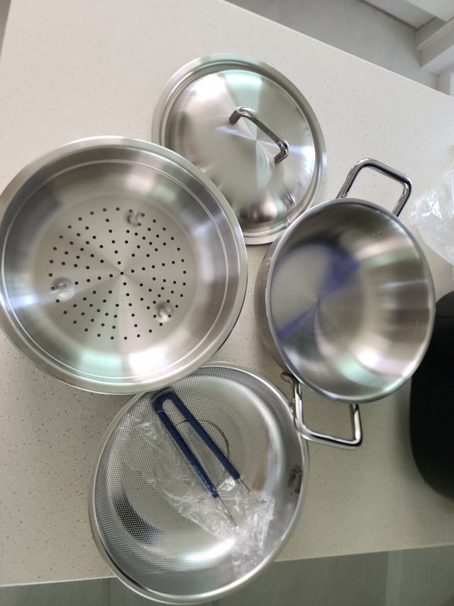 AMT 샤프 316Ti 통5중 스텐 찜기 22cm 인덕션 멀티쿠커 리뷰