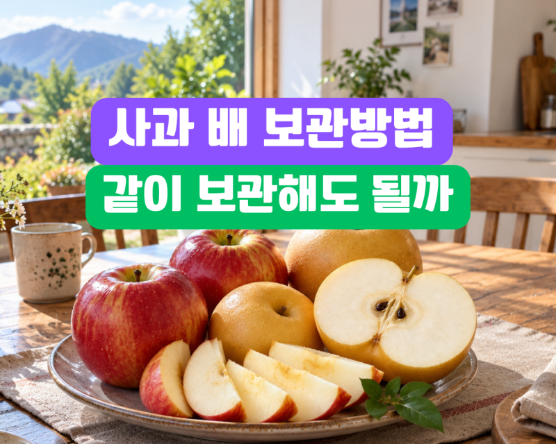 사과 배 같이 보관하면 안 되는 이유 냉장 보관방법
