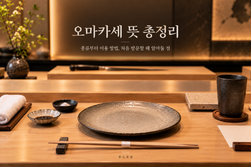 오마카세 뜻 총정리｜종류부터 이용 방법, 처음 방문할 때 알아둘 점