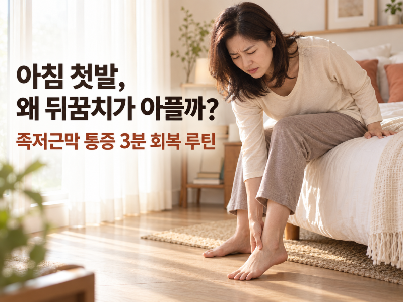 아침 첫발에 발뒤꿈치가 아픈 이유｜족저근막 통증을 줄이는 3분 회복 루틴