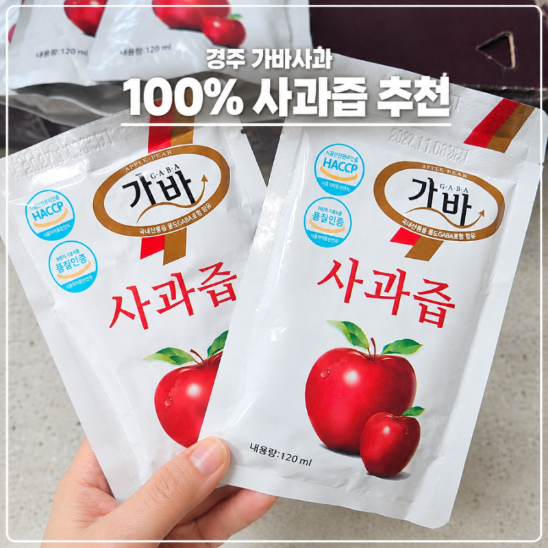 경주 가바사과 100% 사과즙 추천｜아이들 음료수 대신 건강한 간식