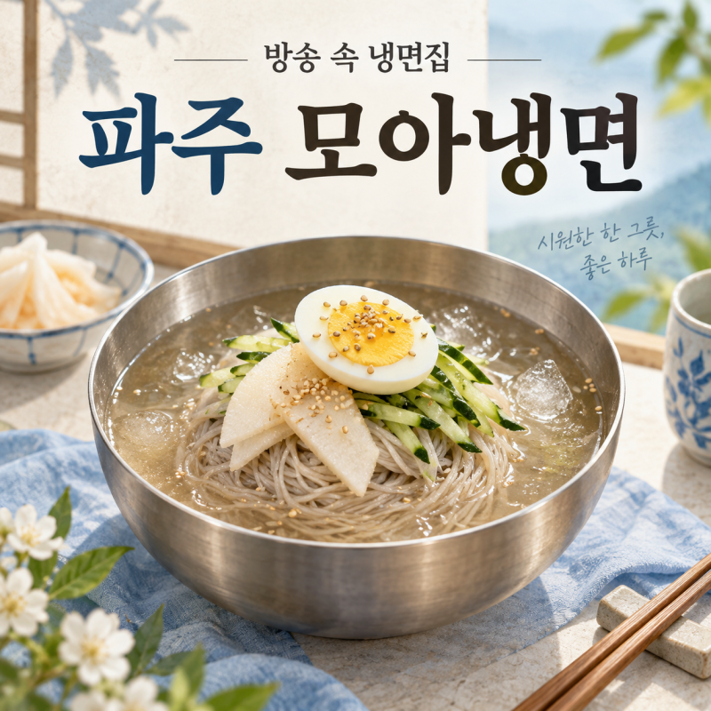 생활의 달인 파주 모아냉면, 문산읍 냉면집 방송 정보와 위치