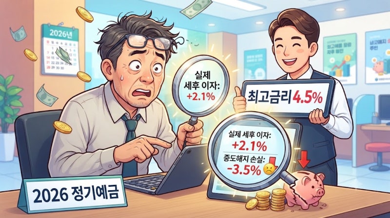 정기예금 금리 높은 은행, 2026년엔 최고금리보다 세후 이자와 중도해지가 갈린다