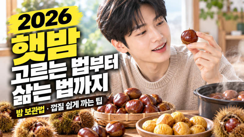 2026 햇밤 고르는 법부터 삶는 법까지｜밤 보관법·껍질 쉽게 까는 팁