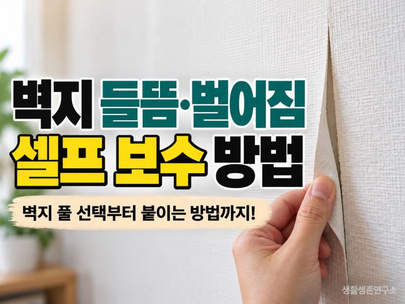 벽지 들뜸·벌어짐 셀프 보수 방법! 벽지 풀 선택과 붙이는 방법까지