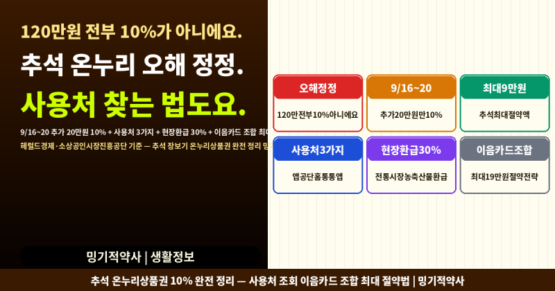 온누리상품권 7% 할인만 받고 있었는데...소득공제 40%까지 합치면 최대 35% 절약이에요