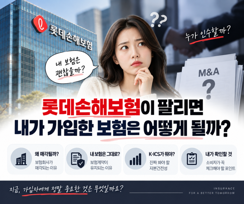 롯데손해보험이 팔리면 내가 가입한 보험은 어떻게 될까?