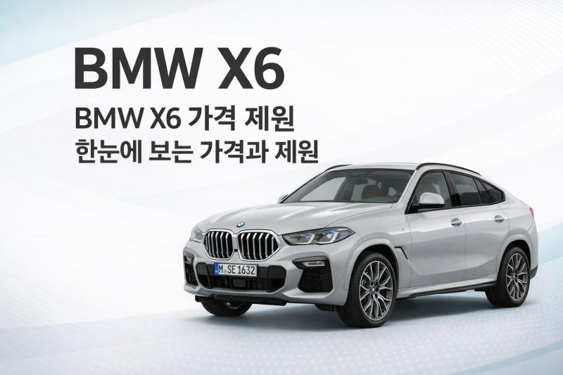 2026 BMW X6 가격 제원 중요하게 체크해야할 정보는?
