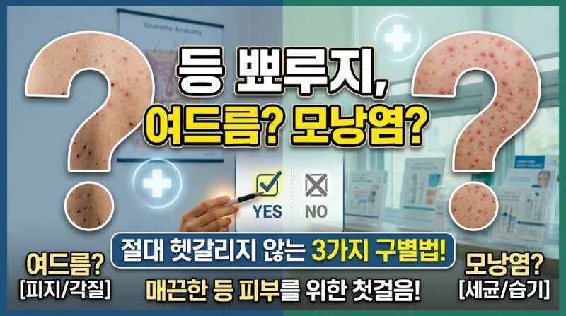 등드름인 줄 알았는데 '등 모낭염'? 정말정말 몰랐던 구별법과 직빵 4단계 관리법