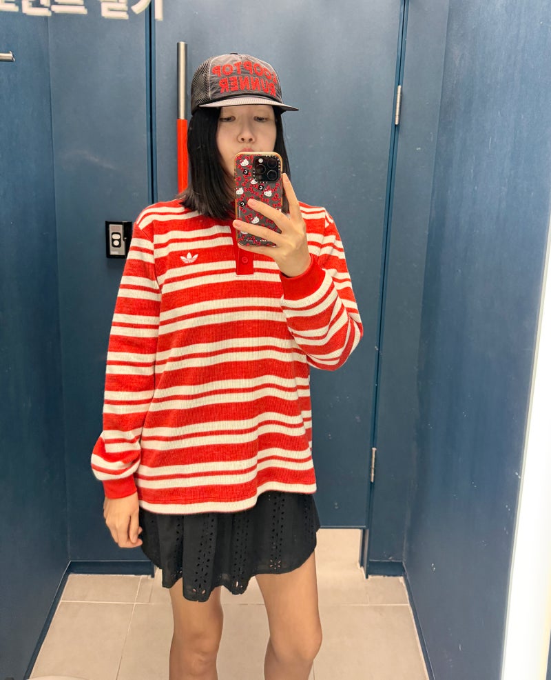 ❤️ 가을엔 이런 레드 하나쯤! 입는 순간 코디가 살아나는 니트 폴로 아디다스 스트라이프 ....