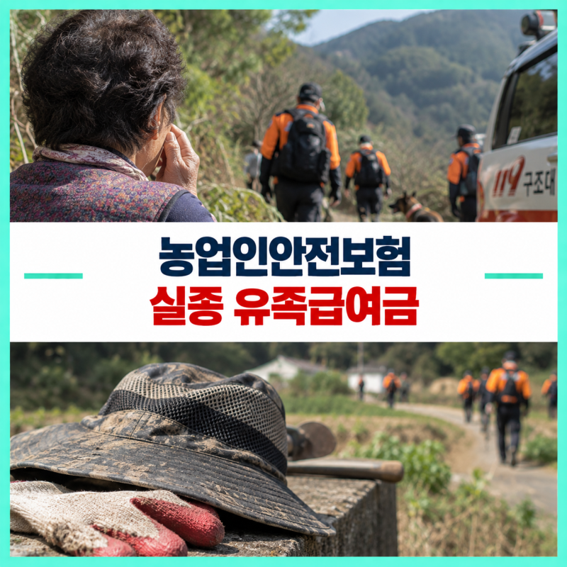 농업인안전보험 실종 유족급여금, 보험기간 뒤 실종선고라고 바로 끝날까요?