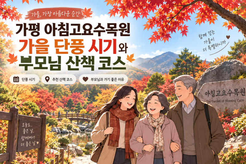 가평 아침고요수목원 가을 단풍 시기와 부모님 산책 코스 완벽 가이드